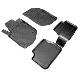 Covorase Cauciuc Tip Tavita Peugeot 207 (2006-2012) + Protectie Tunel Spate - ALM Negru