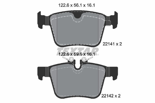 Set placute frana TEXTAR 2214101