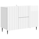 vidaXL Bufet Alb foarte lucios 89 x 34,5 x 62 cm Lemn prelucrat 894429