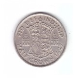 Moneda Anglia 1/2 / half crown 1947, stare buna, curata