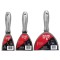 Set 3 spacluri inox, monobloc, maner metalic, 75-100-150 mm, Olejnik