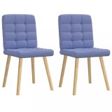 vidaXL Scaune de sufragerie 2 buc țesătură Jeans Blue