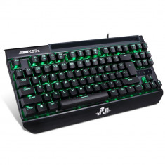 Tastatura gaming mecanica iluminata, usb, cu suport telefon, k63c rii foto