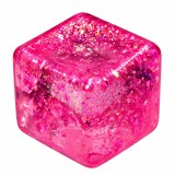 Cumpara ieftin Cub senzorial roz 5 x 5 x 5 cm, 140 g, cu sclipici, jucarie interactiva