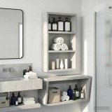 vidaXL Dulap de perete pentru baie cu raft Gri Beton 30 x 10 x 50 cm 889314