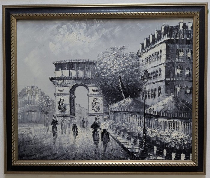 Tablou pictura alb/negru &quot;Arcul de Triumf Paris&quot;