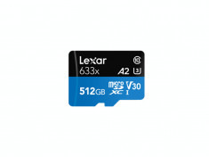 Card de memorie Lexar 633X 512GB MicroSDXC Clasa 10 UHS-I U3 foto