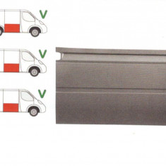 Segment reparatie usa Mercedes Sprinter (W901-905), 1995-2006, Vw Lt 1996-2005, parte montare usa culisanta dreapta, metal, lungime 1185 mm, inaltime