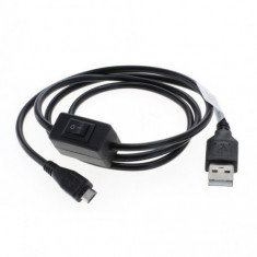 Cablu de încărcare Micro-USB 2.5A cu comutator integrat 1M