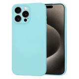 Husa premium din silicon pentru iphone 15 pro max- softflex, microfibra, sea blue
