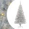 vidaXL Brad de Crăciun cu 150 LED cu suport Argintiu 150 cm PET 3396663