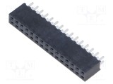 Conector şiruri pini mamă 30 pini 2mm aurit THT drept SAMTEC