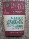 Algebra si analiza matematica pentru admitere in facultate- C. Ionescu-Tiu, Liviu Pirsan