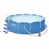 Piscina Bestway&reg; 56418, dimensiune 3.66x1.00 m, pompa, filtru, scara incluse