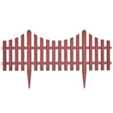 Cumpara ieftin Gard despartitor de peluza, 17 buc., maro, 10 m