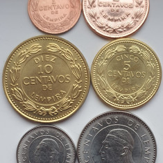 Set 6 monede Honduras 1, 2, 5, 10, 20, 50 Centavos 1956 - 2010 UNC - A023