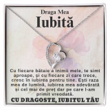 Cadou pentru Iubita Mea, Colier argint, Cutie cadouri + Card cu mesaj incluse