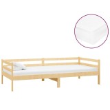 Cumpara ieftin Pat de zi cu saltea, 90x200 cm, lemn masiv de pin