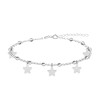 Bratara Argint 925 tip Salba pentru Picior Star Love cu Stelute - Bijuterie Personalizata
