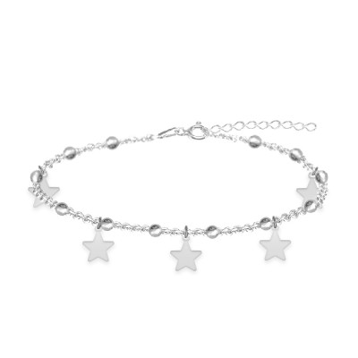 Star Love - Bratara tip salba pentru picior cu stelute din argint 925 foto