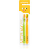 MEDIBLANC KIDS &amp; JUNIOR Ultra Soft periuta de dinti pentru copii ultra moale Green, Orange 2 buc