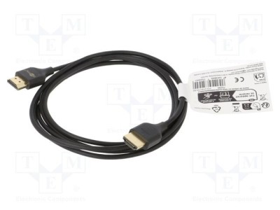 Cablu HDMI Goobay 2m negru, High Speed, HDMI 2.0, HDCP 2.2, 4K, HDR, 3D foto