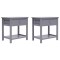 Gossi noptiere, 2 buc., gri, 40x29x42 cm, lemn de paulownia
