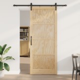 Ușă Glisantă vidaXL cu Set de Componente 93x232 cm Lemn Solid de Pin