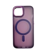 Cumpara ieftin Husa spate hard MagSafe cu rama camera metalica pentru iPhone 15 Violet, Contakt