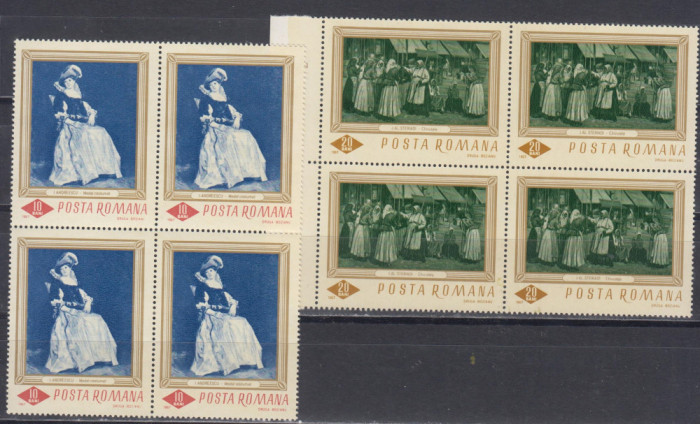 M1 TX2 9 - 1967 - Reproduceri de arta - perechi de cate patru timbre