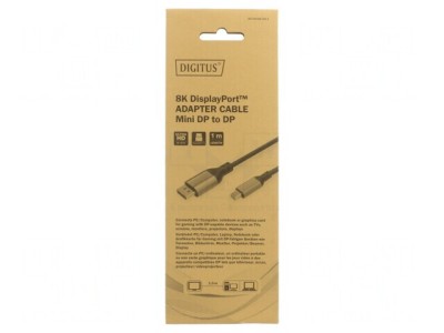 Cablu DisplayPort 1.2 1m Negru Aluminiu foto