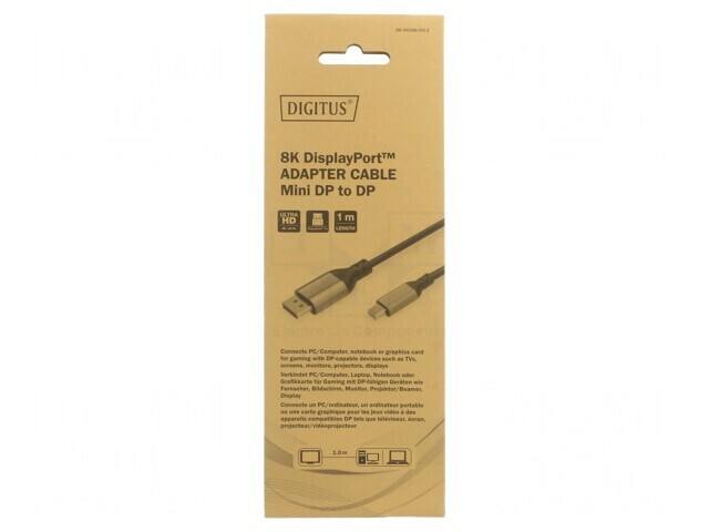 Cablu DisplayPort 1.2 1m Negru Aluminiu