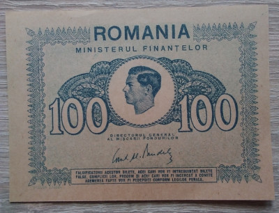 Bancnota 100 lei 1945, stare foarte bună foto