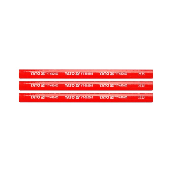 Set 3 creioane de t&acirc;mplărie Yato YT-692603
