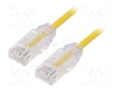 Cablaj patch PANDUIT TX6-28&amp;trade;, U/UTP 6 litat Cu LSZH galben 1m 28AWG foto