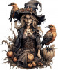 Sticker decorativ, Halloween, Negru, 71 cm, 1308STK-4