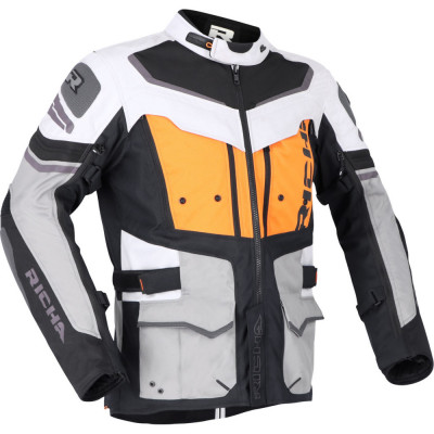 Geaca Moto Richa Infinity 2 Adventure Jacket, Gri/Portocaliu, Extra-Large foto