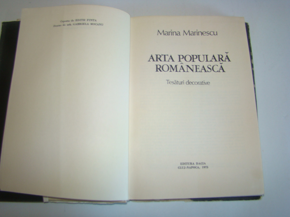 ARTA POPULARA ROMANEASCA, TESATURI DECORATIVE MARINA MARINESCU | Okazii.ro