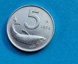 5 Lire 1974 Italia-, Europa, Aluminiu