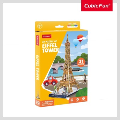 Cubic Fun - Puzzle 3D turnul Eiffel 31 piese foto