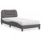 vidaXL Pat cu saltea, Hvar, gri, 90x190 cm, piele ecologică 3208692