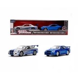 Set masinute metalice Fast and Furious - Brian's Nissan Skyline GT-R, scara 1:32