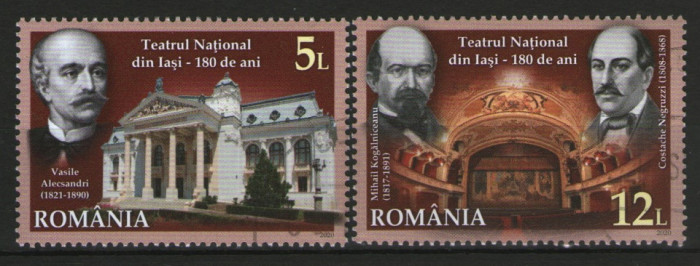 Romania 2020 - 180 de ani Teatrul National din Iasi, serie stampilata