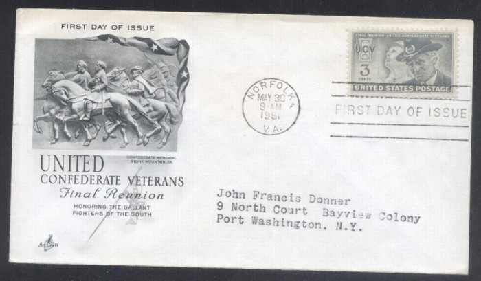 United States 1951 Veterans meeting FDC K.509