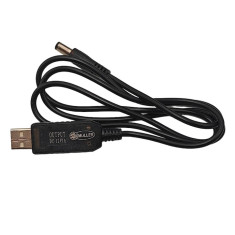 Convertor de voltaj 5V USB la 12V 1A~2A jack 5.5x2.1 mm, Sursa alimentare, Alimentator Camere Supraveghere led CCTV Universal, negru, 1 m