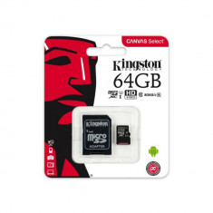 Aproape nou: Card de memorie Kingston MicroSDXC, 64GB, Canvas Select 80R, Class 10, foto