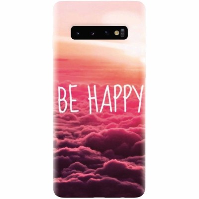 Husa silicon pentru Samsung Galaxy S10 Plus, Be Happy Puffy Clouds foto