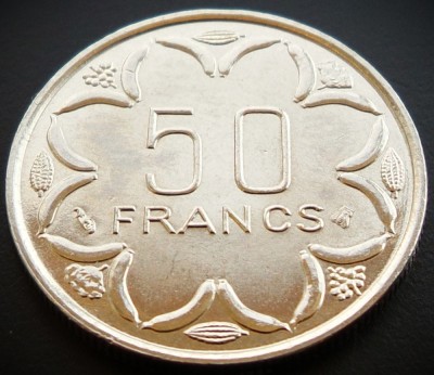 Moneda exotica 50 FRANCI CFA - AFRICA CENTRALA (GABON), anul 1998 * 4637= UNC + LUCIU foto