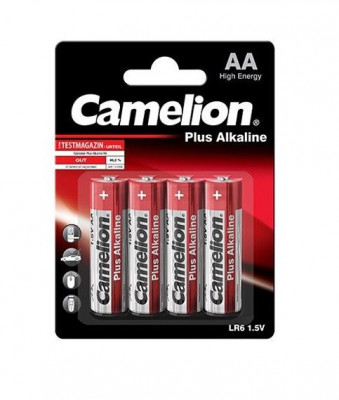 Baterie Camelion Plus Alkaline AA R6 1,5V alcalina set 4 buc. foto