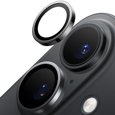 Folie Camera pentru iPhone 16 Plus - Torras Lensguard Camera Protector - Black foto